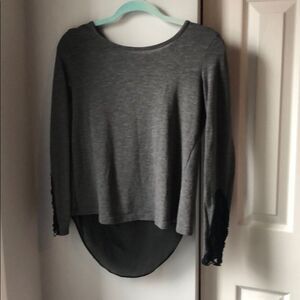 A. Byer Mixed Media split-back shirt - S
